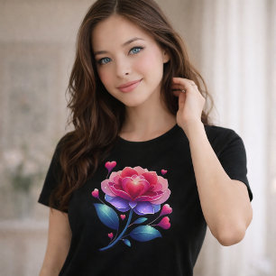 Levend Hartbloesem   Romantische bloemschilderkuns Tri-Blend Shirt