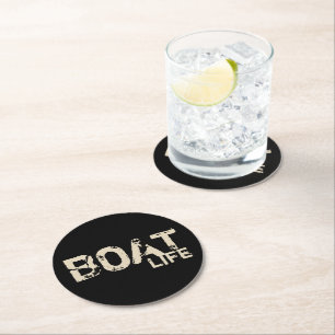 LEVEND KIESBOAT   Onderzetter rond papier