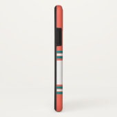 Levend koraal Blauwgroen en wit monogram legant Case-Mate iPhone Case (Achterkant / rechts)