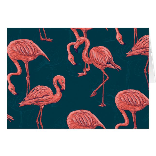 Levend koraal flamingo patroon (Voorkant Horizontaal)
