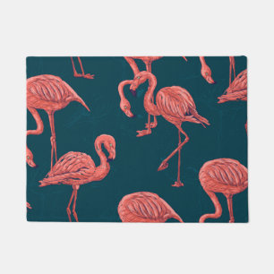 Levend koraal flamingo patroon deurmat