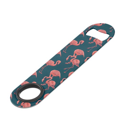 Levend koraal flamingo patroon speed flessenopener (Voorkant Gekanteld)