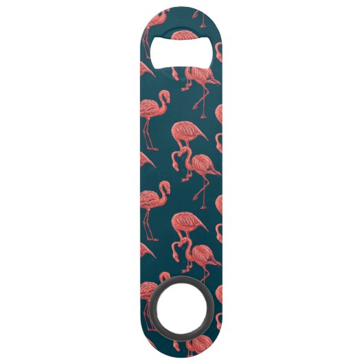Levend koraal flamingo patroon speed flessenopener (Achterkant)