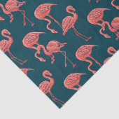 Levend koraal flamingo patroon tissuepapier (Detail)