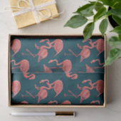Levend koraal flamingo patroon tissuepapier (Geschenk)