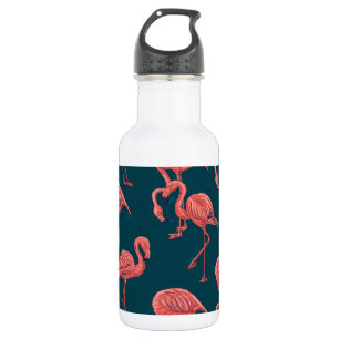 Levend koraal flamingo patroon waterfles 