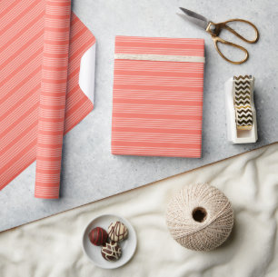 Levend koraal met vijf strepen cadeaupapier