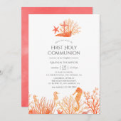 Levend koraal onder het Zee eerste gemeenschap Kaart (Voorkant / Achterkant)