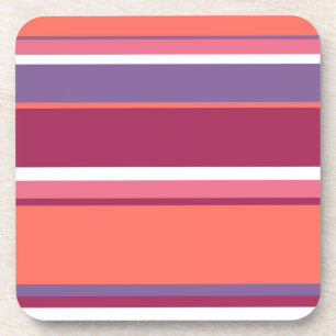 Levend koraal, rood en violet bier onderzetter