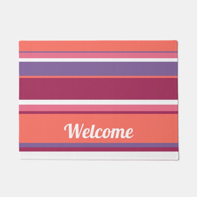 Levend koraal, rood en violet deurmat (Voorkant)