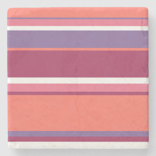 Levend koraal, rood en violet stenen onderzetter