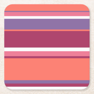 Levend koraal, rood en violet vierkante kartonnen onderzetter