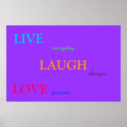 LEVEND LAUGH LOVE POSTER (Voorkant)