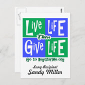 Levend leven en levensontvanger briefkaart (Voorkant / Achterkant)