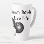 Levend leven en wandelschoenen latte mok (Rechterhoek)