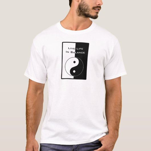 Levend leven in balans t-shirt (Voorkant)