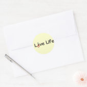 Levend leven, liefdesleven ronde sticker (Envelop)