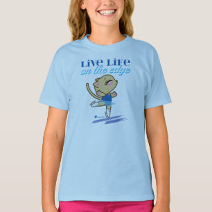 Levend leven op het T-shirt schaatsen van de rand