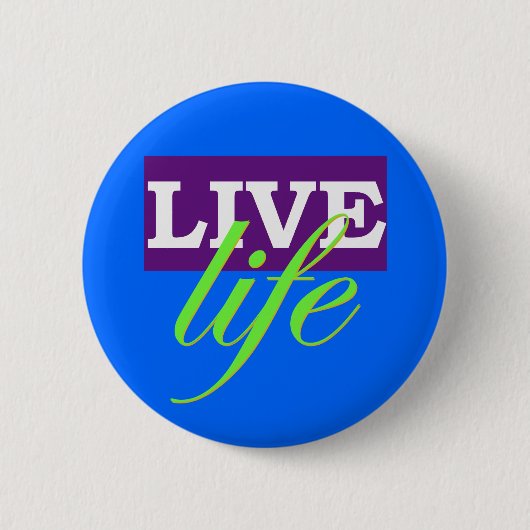 Levend leven ronde button 5,7 cm (Voorkant)