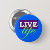 Levend leven ronde button 5,7 cm (Voorkant /achterkant)