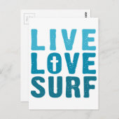levend-liefde-surf briefkaart (Voorkant / Achterkant)