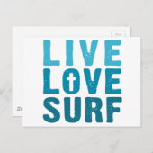 levend-liefde-surf briefkaart (Voorkant / Achterkant)