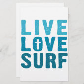 levend-liefde-surf briefpapier (Voorkant / Achterkant)
