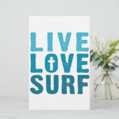 levend-liefde-surf briefpapier (Staand voorkant)