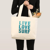 levend-liefde-surf grote tote bag (Voorkant (product))