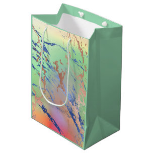 Levend Marmer Kleurrijk Krachtig Pastel Waterver Medium Cadeauzakje