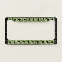 Levend plantaardig silhouetpatroon groen blauw