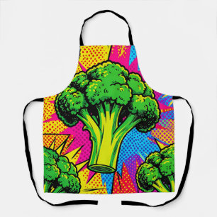 Levend Pop Art Broccoli Patroon Schort