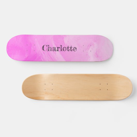 Levend Roze Skateboard (Horizontaal)