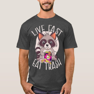 LEVEND SNEL EAT TRASH Funny Raccoon Eating Junk T-shirt