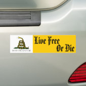 Levend vrij of sterven bumpersticker (Op auto)