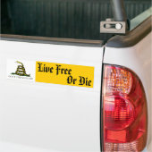 Levend vrij of sterven bumpersticker (Op Truck)