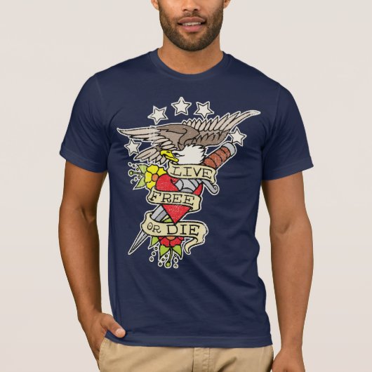 Levend vrij of stervend Shirt (Voorkant)