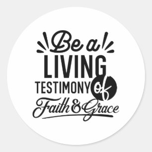 Levende Bijbelcitaat Christelijke Motivatie Ronde Sticker