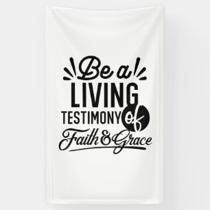 Levende Bijbelcitaat Christelijke Motivatie Spandoek