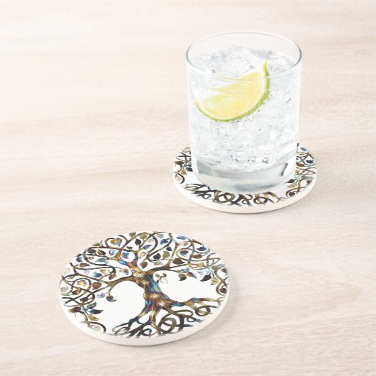 Levende boom zandsteen onderzetter (Zijkant)