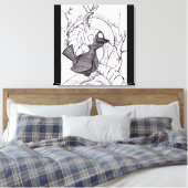 Levende boomreeks canvas afdruk (Insitu (Slaapkamer))