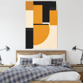 levende geometrie canvas afdruk (Insitu (Slaapkamer))