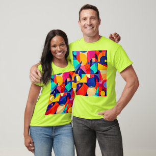 Levende Geometrische Abstracte Kunst T-shirt