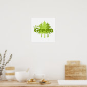 levende groene bomen poster (Keuken)