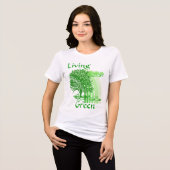 Levende groene Inspirerend quotes Tri-Blend Shirt (Voorkant volledig)