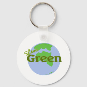 levende groene planeet sleutelhanger