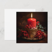 Levende kerstkaars kerstgroet kaart (Voorkant / Achterkant)