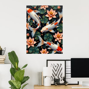 Levende Koi Vijver Poster