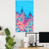 levende koraalrif fractal Ocean Abstract Poster (Thuiskantoor)