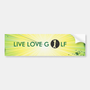 levende liefde golf Bumpersticker. Bumpersticker